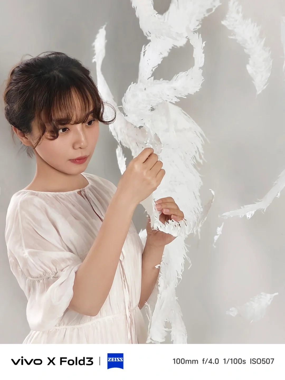 Unveiling the X Fold3 via Paper Art Minimalism| Installation art lostpeach