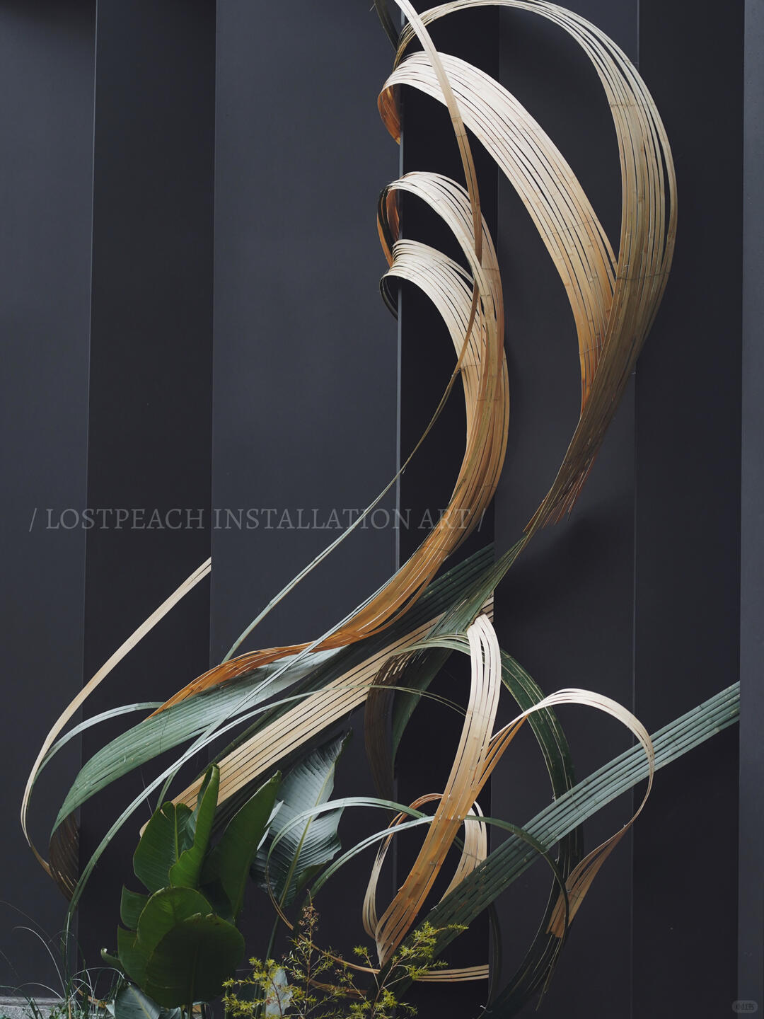 Restaurant Facade Bamboo Installation Art - Water Wood. Life| Installation art lostpeach