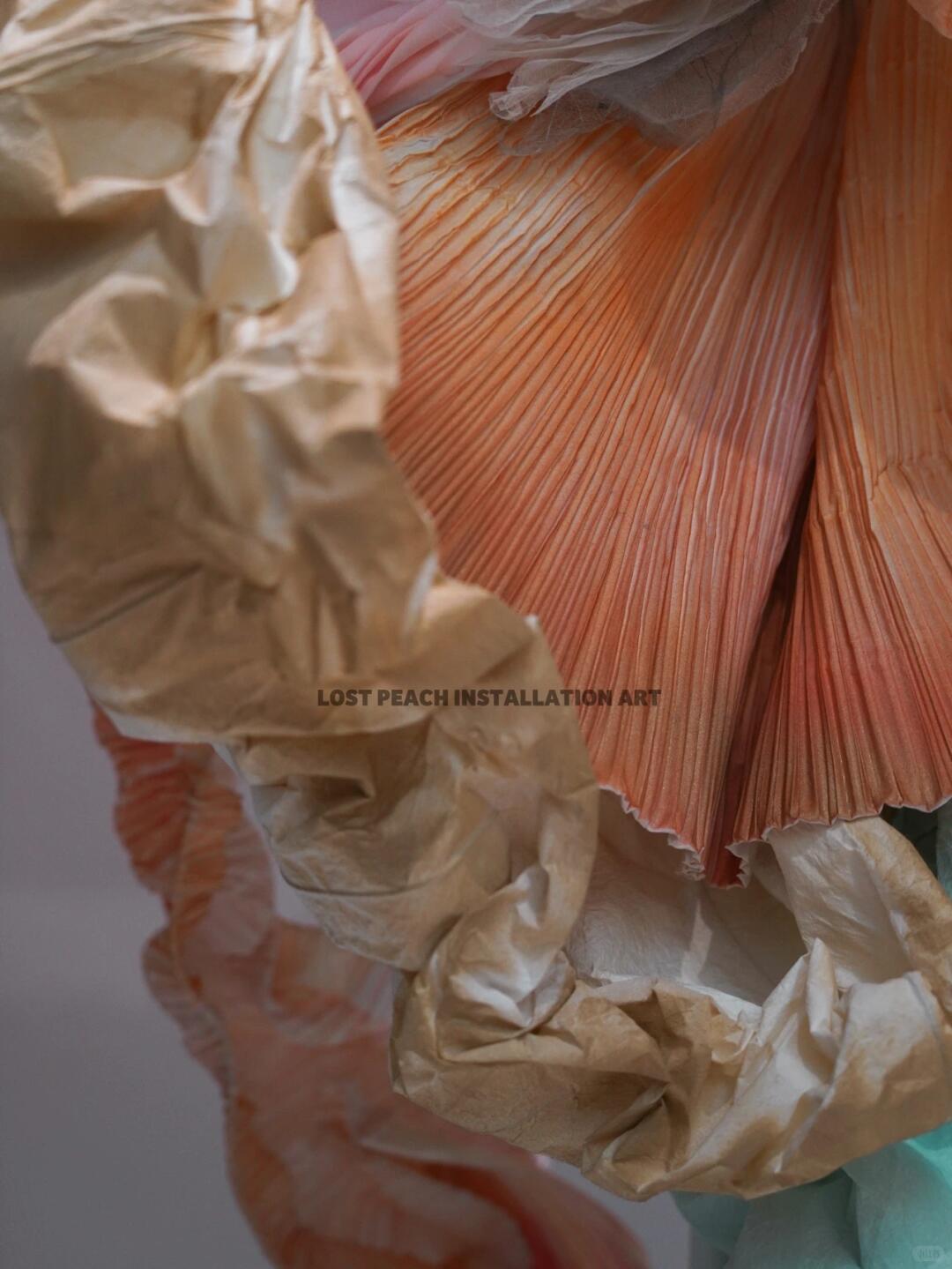 Fabric & Paper Art Installation | Deep Autumn Hues Window Display| Installation art lostpeach