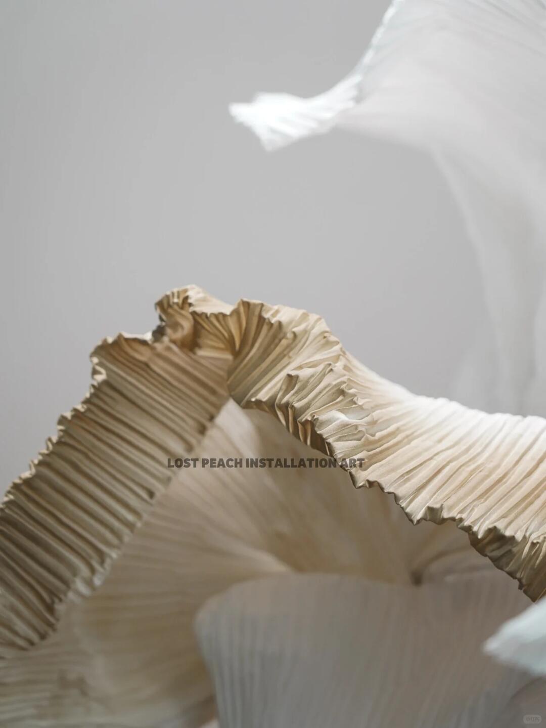 Fabric & Paper Art Installation | Deep Autumn Hues Window Display| Installation art lostpeach