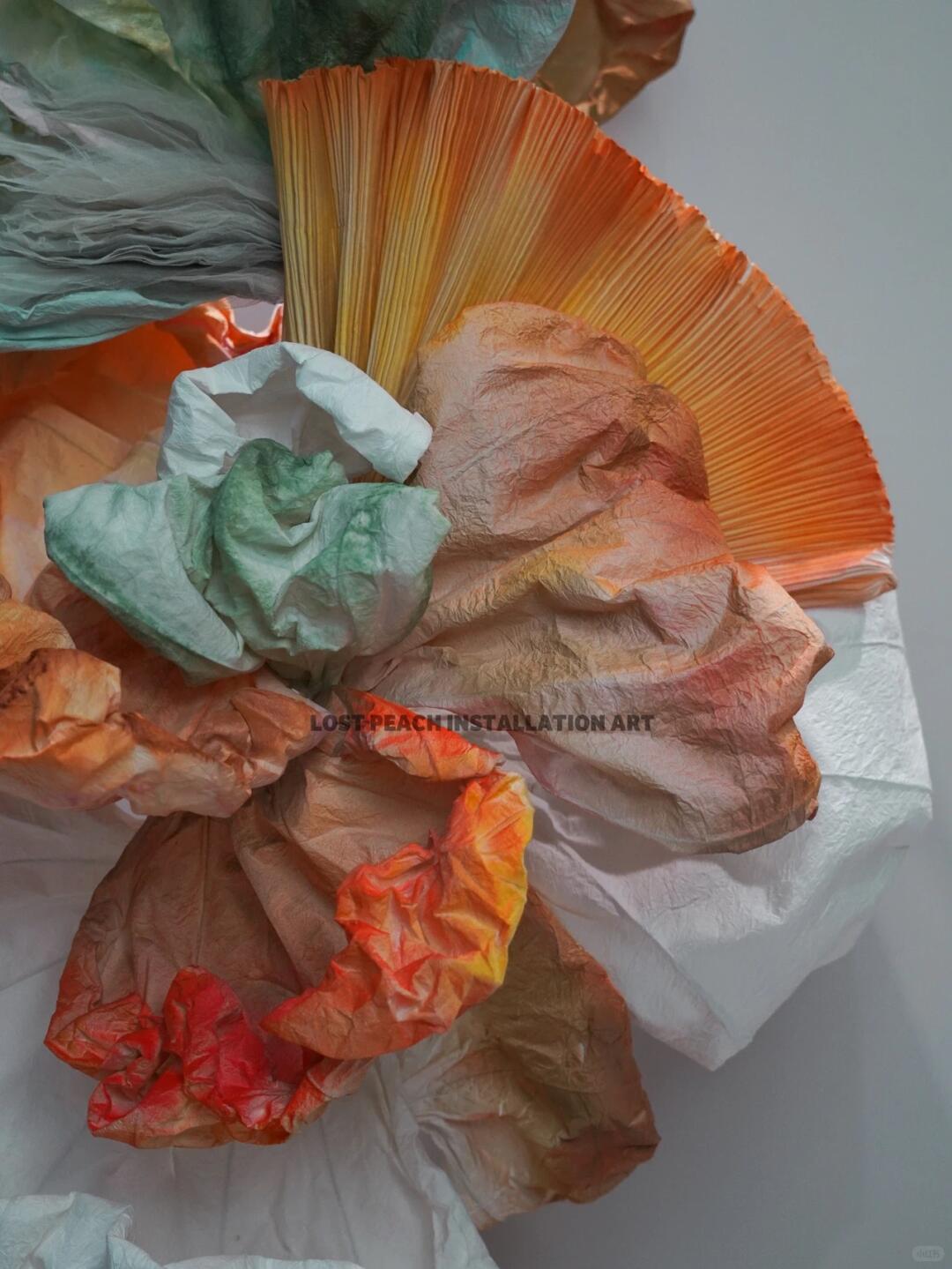 Fabric & Paper Art Installation | Deep Autumn Hues Window Display| Installation art lostpeach