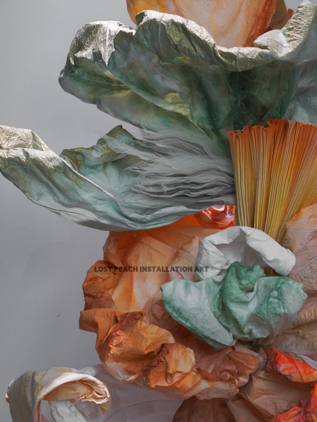 Fabric & Paper Art Installation | Deep Autumn Hues Window Display| Installation art lostpeach