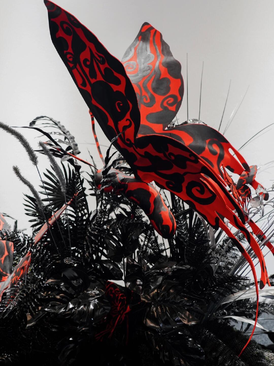 Shanghai Fashion Week Art Installation | Dancing Butterflies Amidst Blooms| Installation art lostpeach