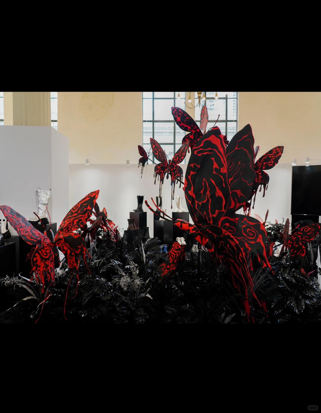 Shanghai Fashion Week Art Installation | Dancing Butterflies Amidst Blooms| Installation art lostpeach