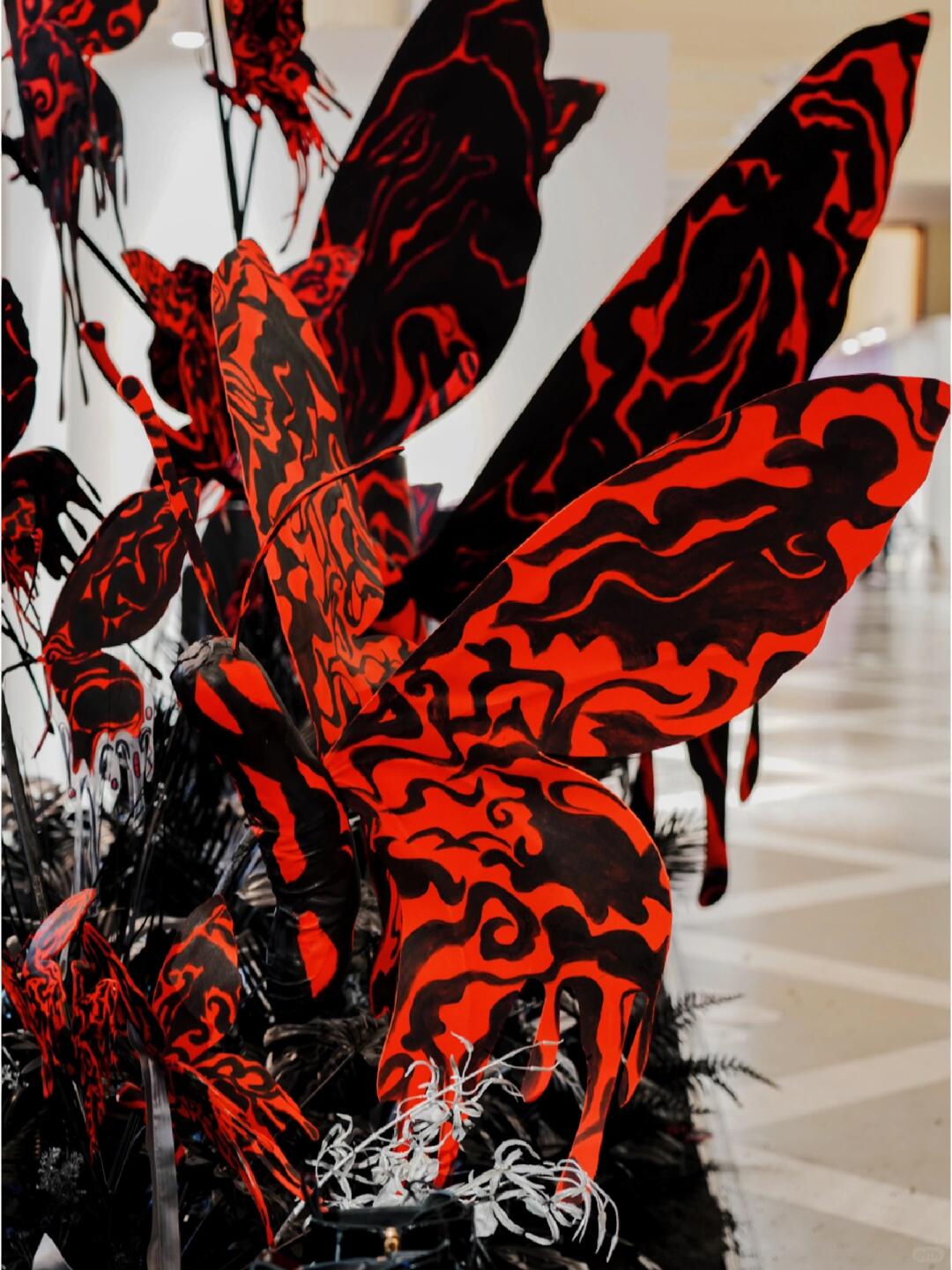 Shanghai Fashion Week Art Installation | Dancing Butterflies Amidst Blooms| Installation art lostpeach