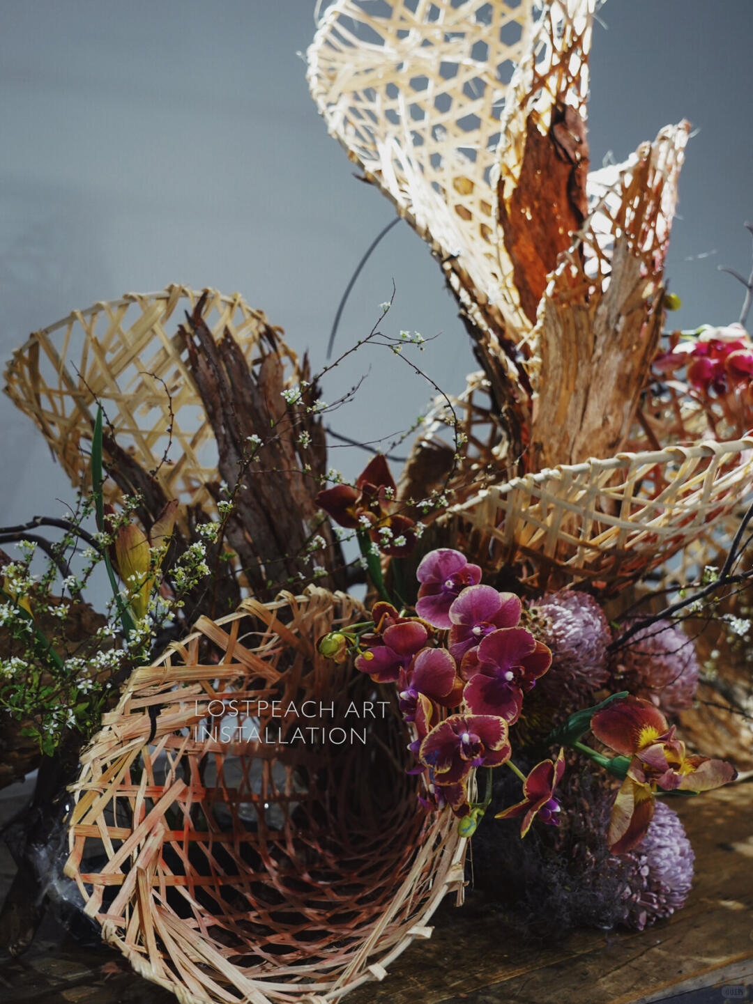 Brand Tea Room Art Installation | Structural Floristry | Falling Leaves| Installation art lostpeach
