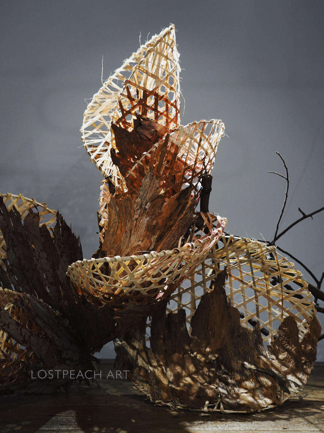 Brand Tea Room Art Installation | Structural Floristry | Falling Leaves| Installation art lostpeach