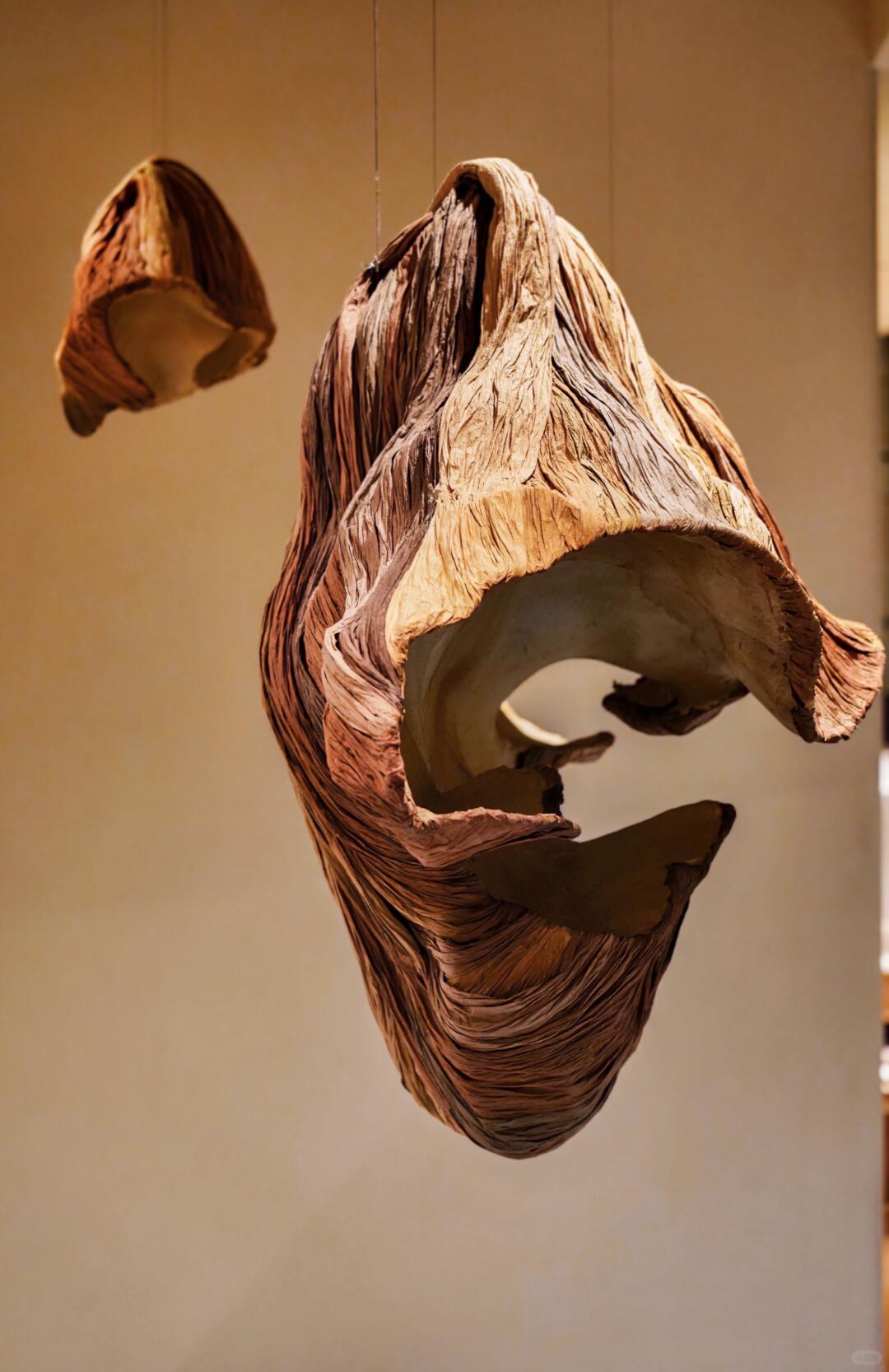 Stalactite Forms, Cliff-like Presence | Paper Art Installation| Installation art lostpeach