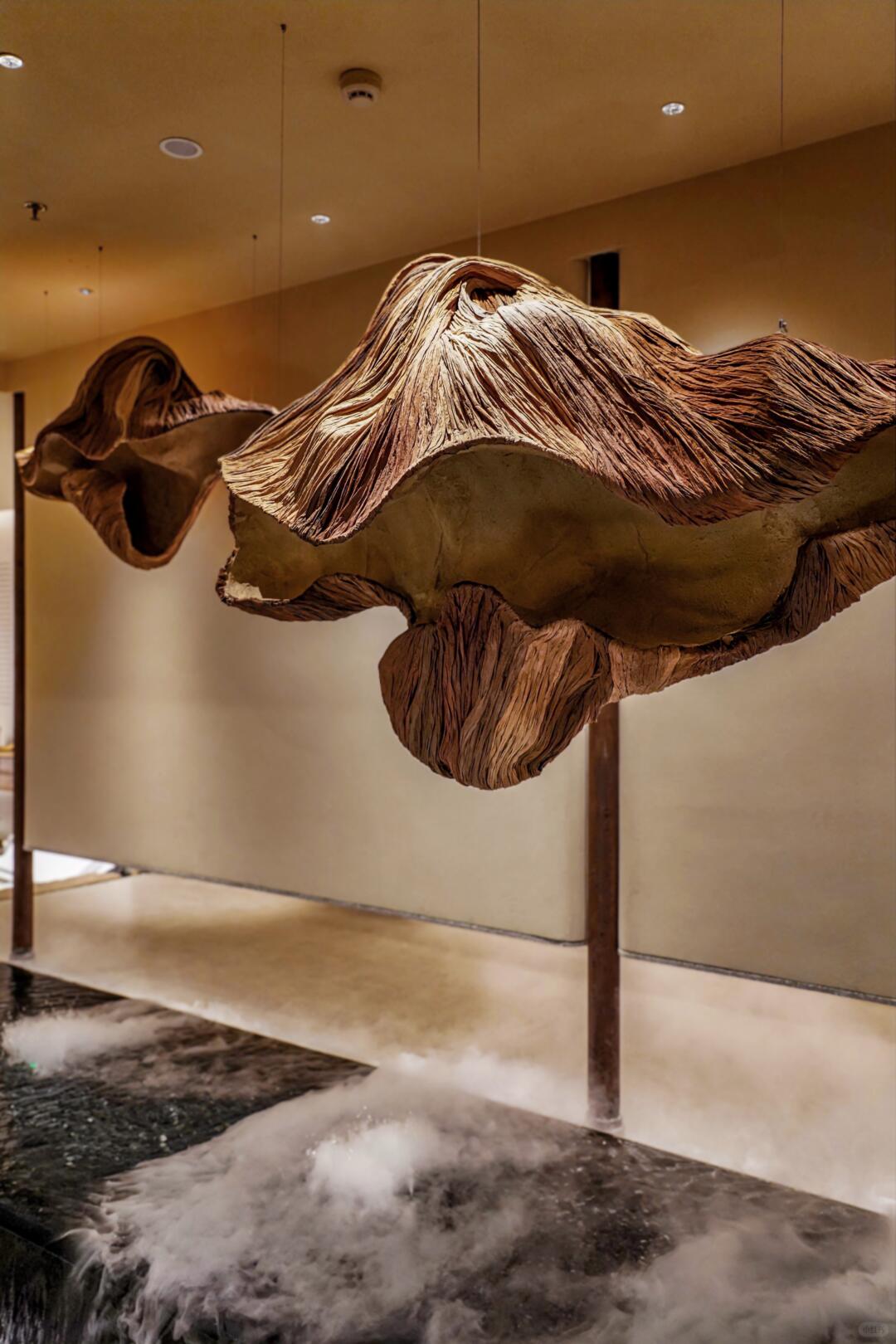 Stalactite Forms, Cliff-like Presence | Paper Art Installation| Installation art lostpeach