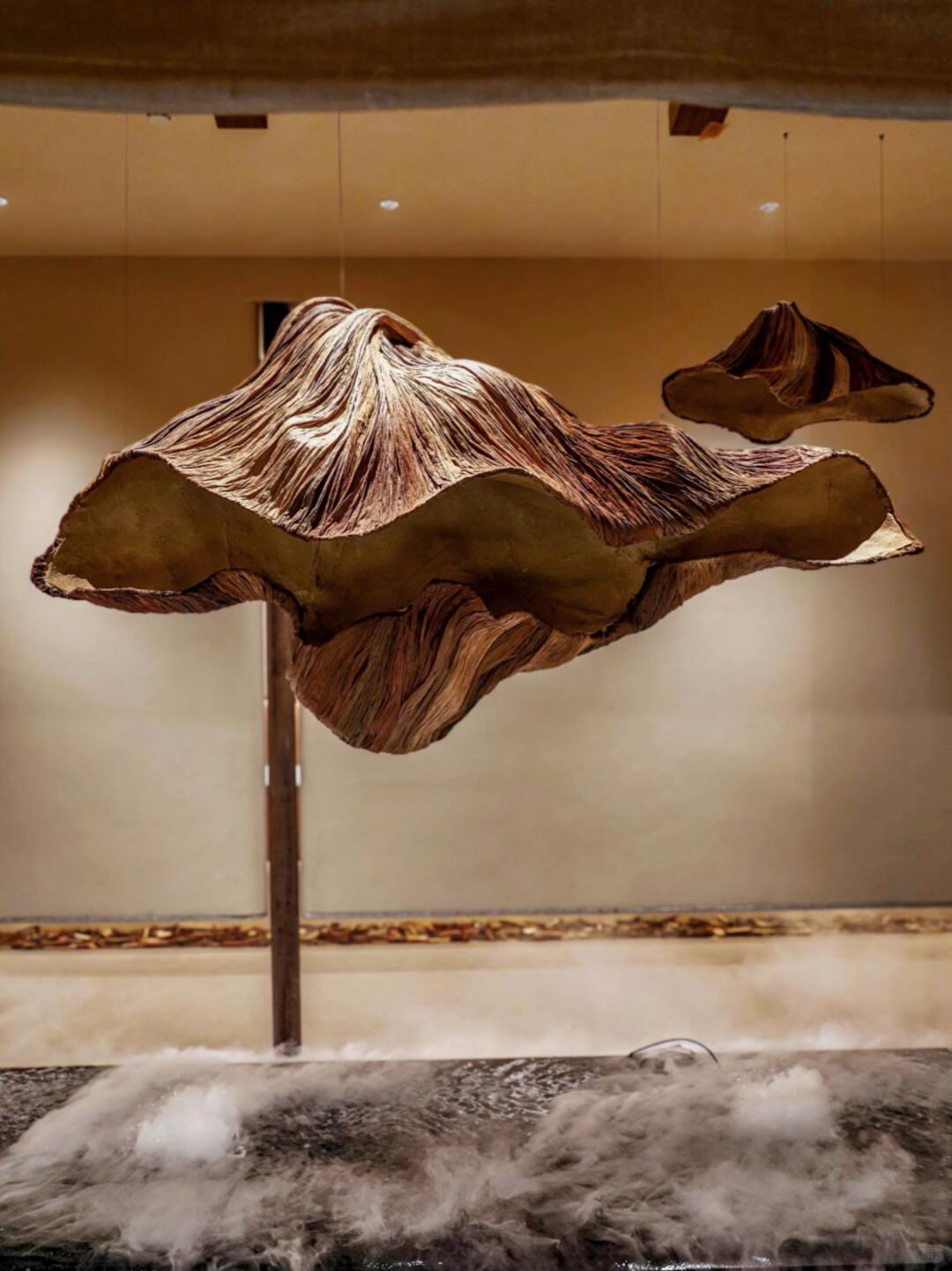 Stalactite Forms, Cliff-like Presence | Paper Art Installation| Installation art lostpeach