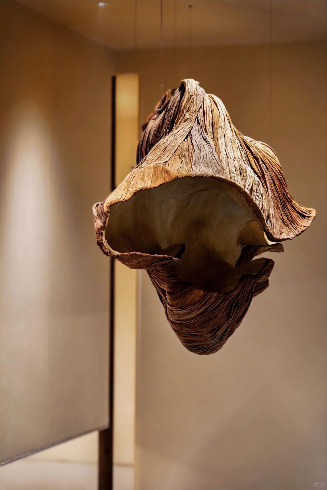 Stalactite Forms, Cliff-like Presence | Paper Art Installation| Installation art lostpeach