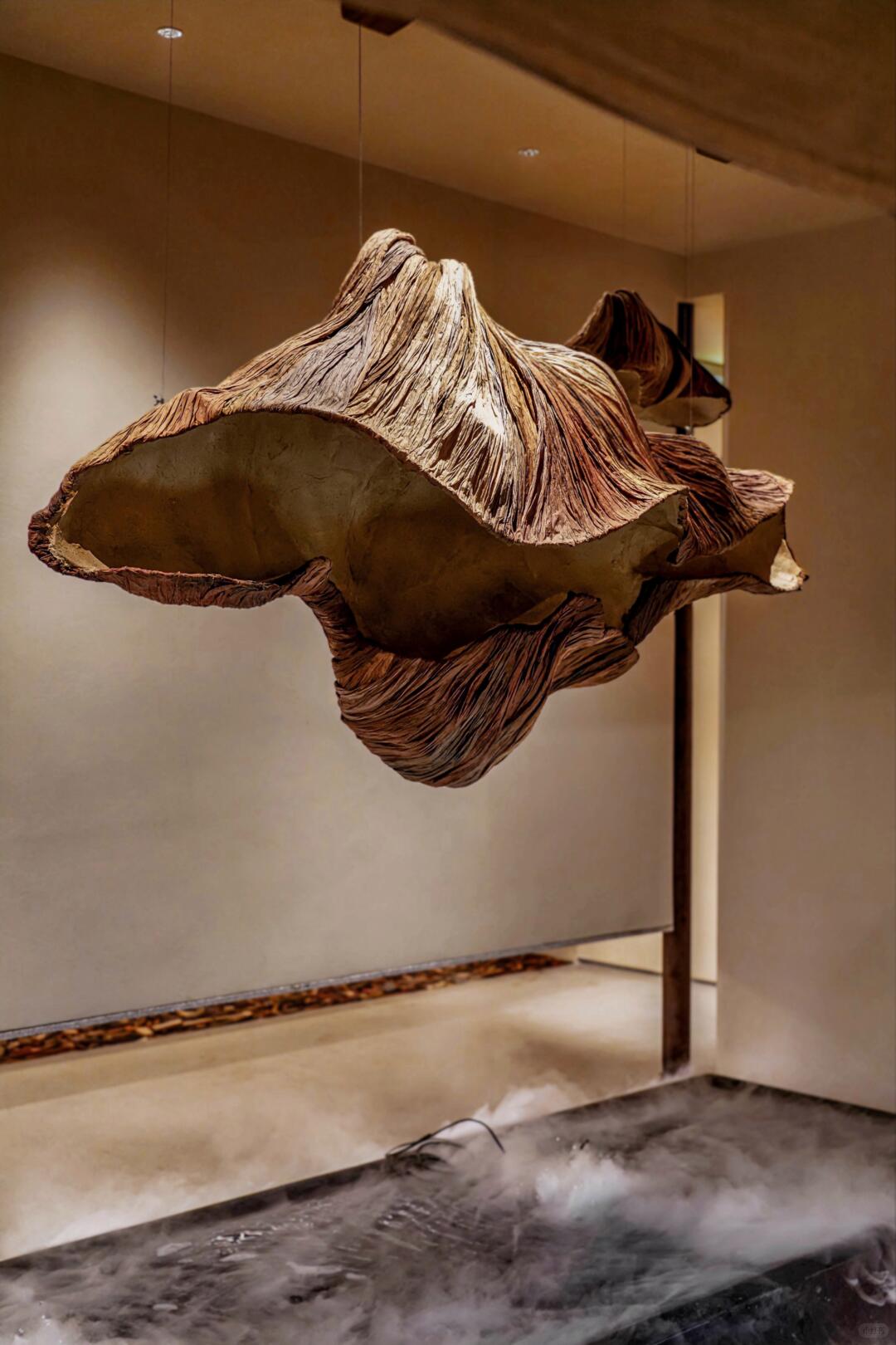 Stalactite Forms, Cliff-like Presence | Paper Art Installation| Installation art lostpeach