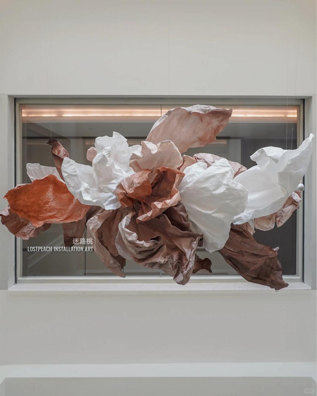 Ten Thousand Meters of Silk Thread, One Thousand Meters of Wooden Slices | Autumnal Ancient-Style Suspended Art Installation| Installation art lostpeach