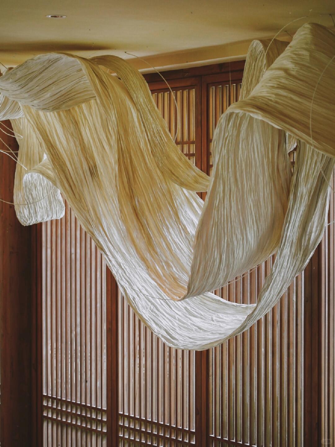 Intangible Cultural Heritage Dried Noodle Art Installation | Inverted Hills in Reflection| Installation art lostpeach