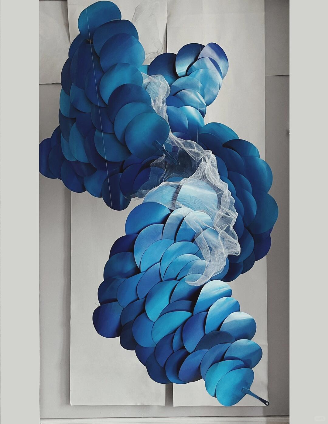 Making an Art Installation from Plastic Dog Fans | Upcycling at Its Finest| Installation art lostpeach