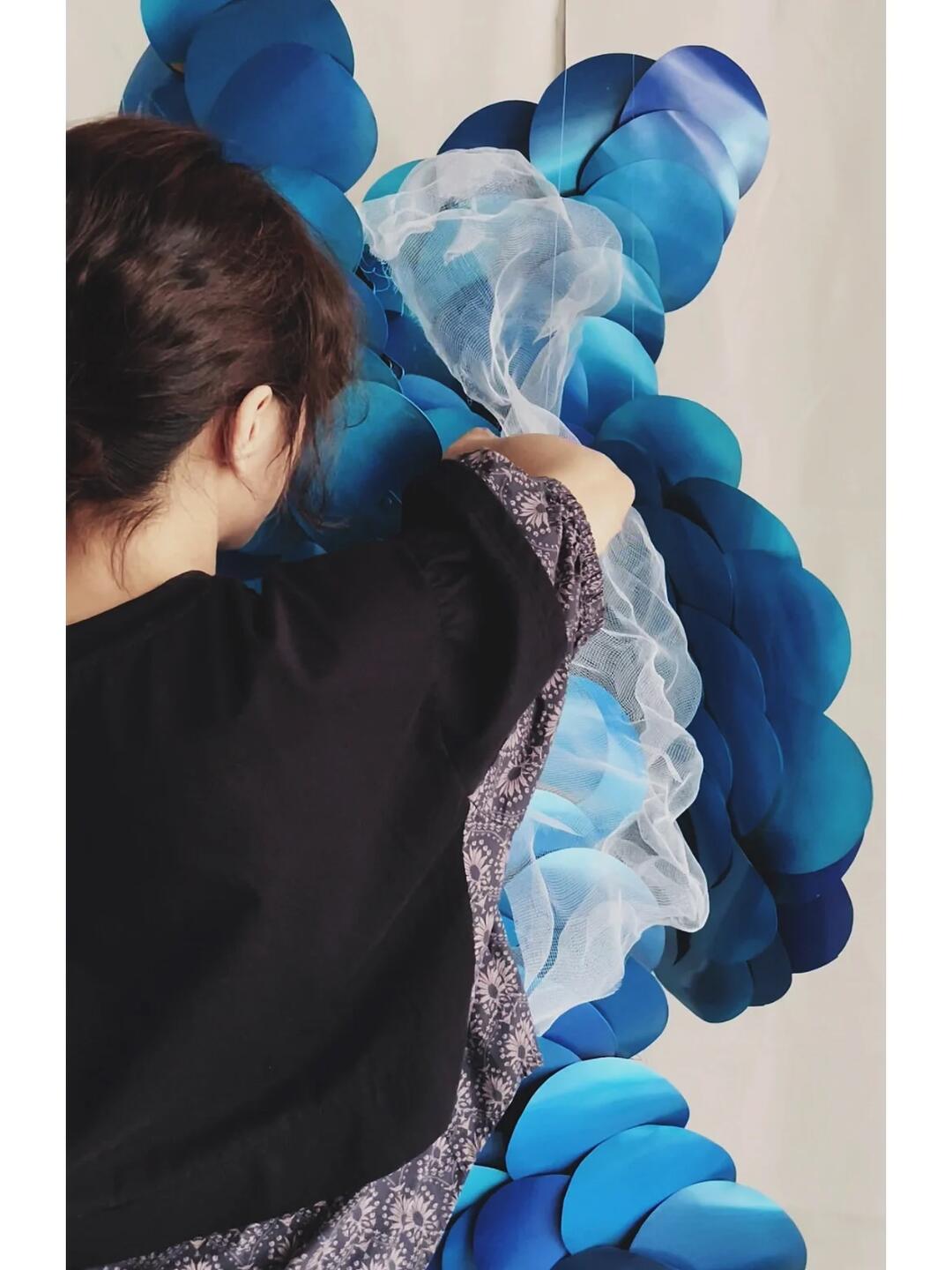 Making an Art Installation from Plastic Dog Fans | Upcycling at Its Finest| Installation art lostpeach