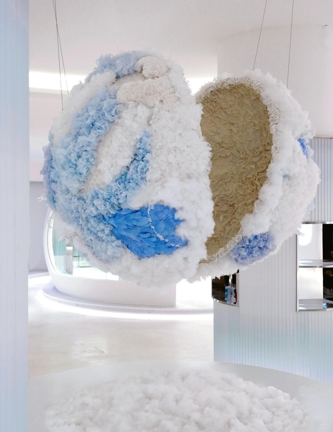 A Fluffy Ocean Planet | Fabric Manipulation Art Installation| Installation art lostpeach