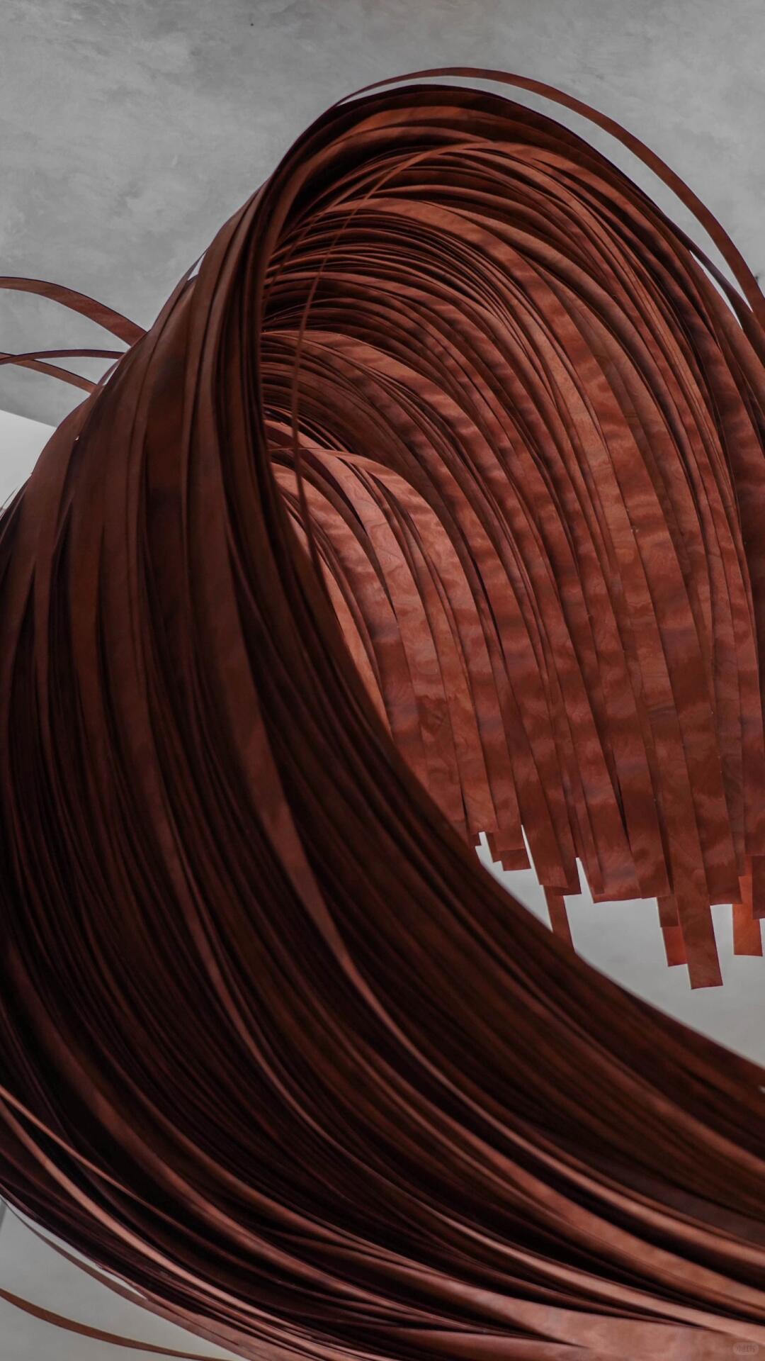 千缕红花梨,水袖渡惊鸿 | 展厅木皮艺术装置 - 图片11