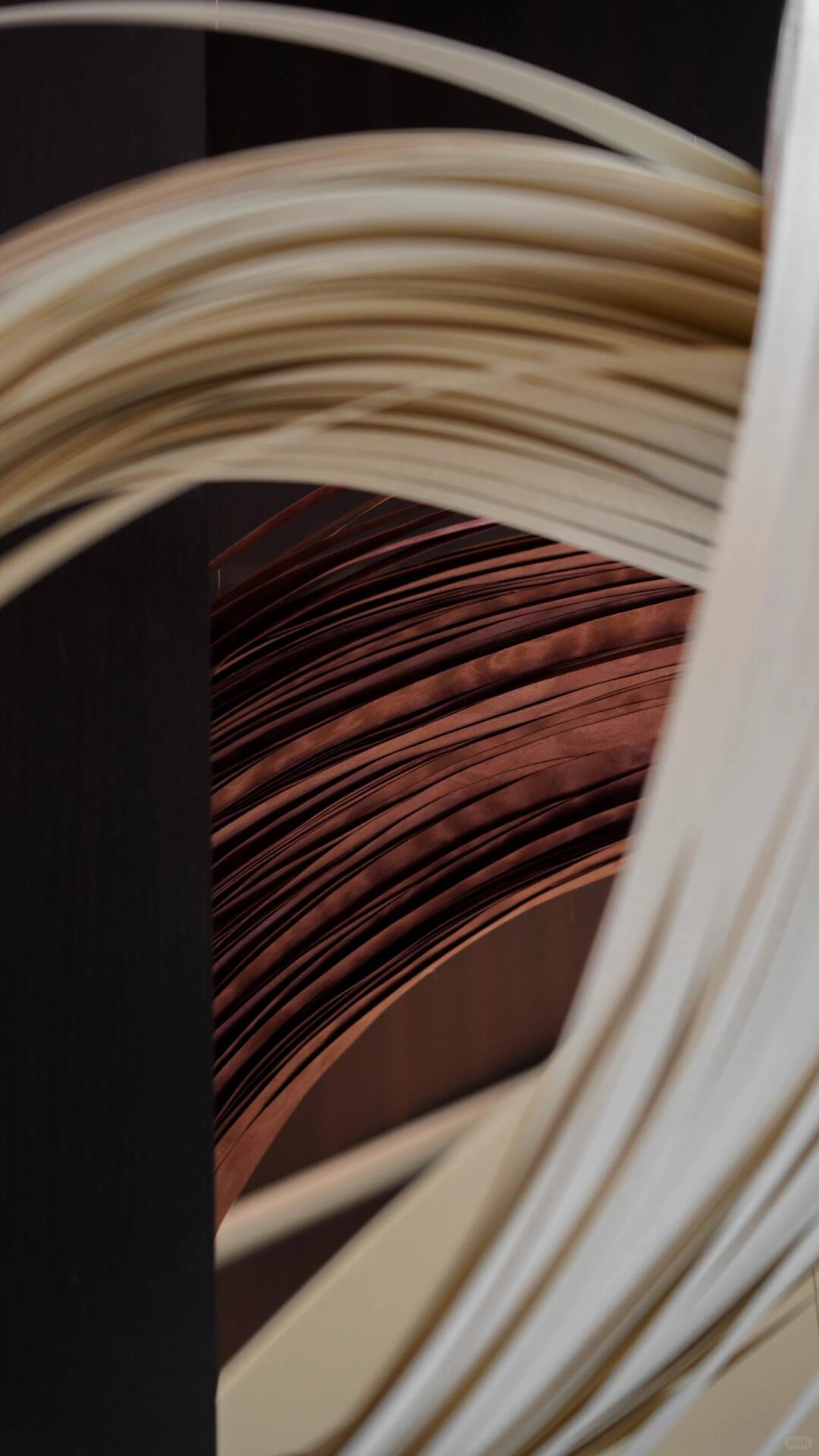 千缕红花梨,水袖渡惊鸿 | 展厅木皮艺术装置 - 图片14