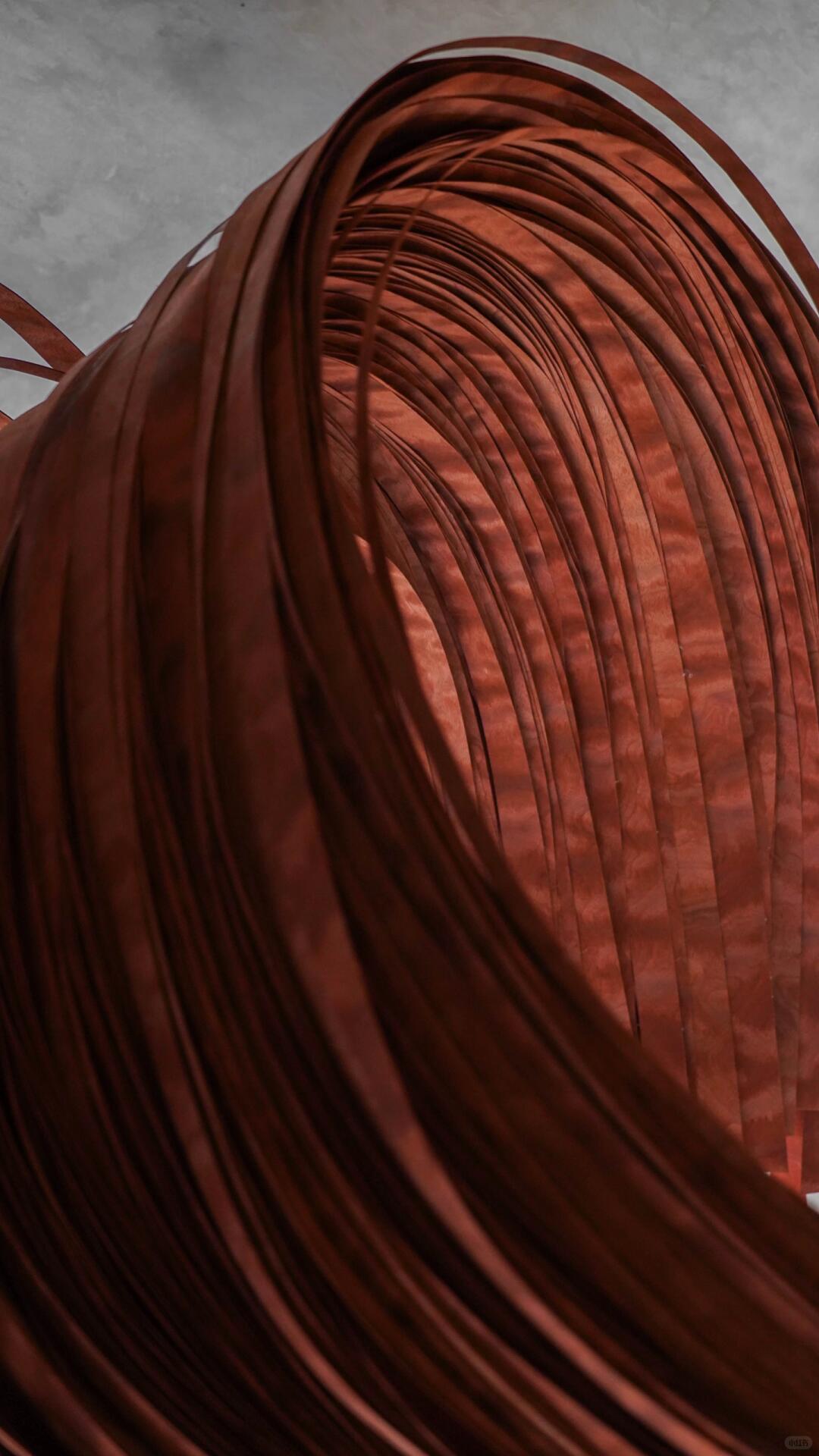 千缕红花梨,水袖渡惊鸿 | 展厅木皮艺术装置 - 图片4