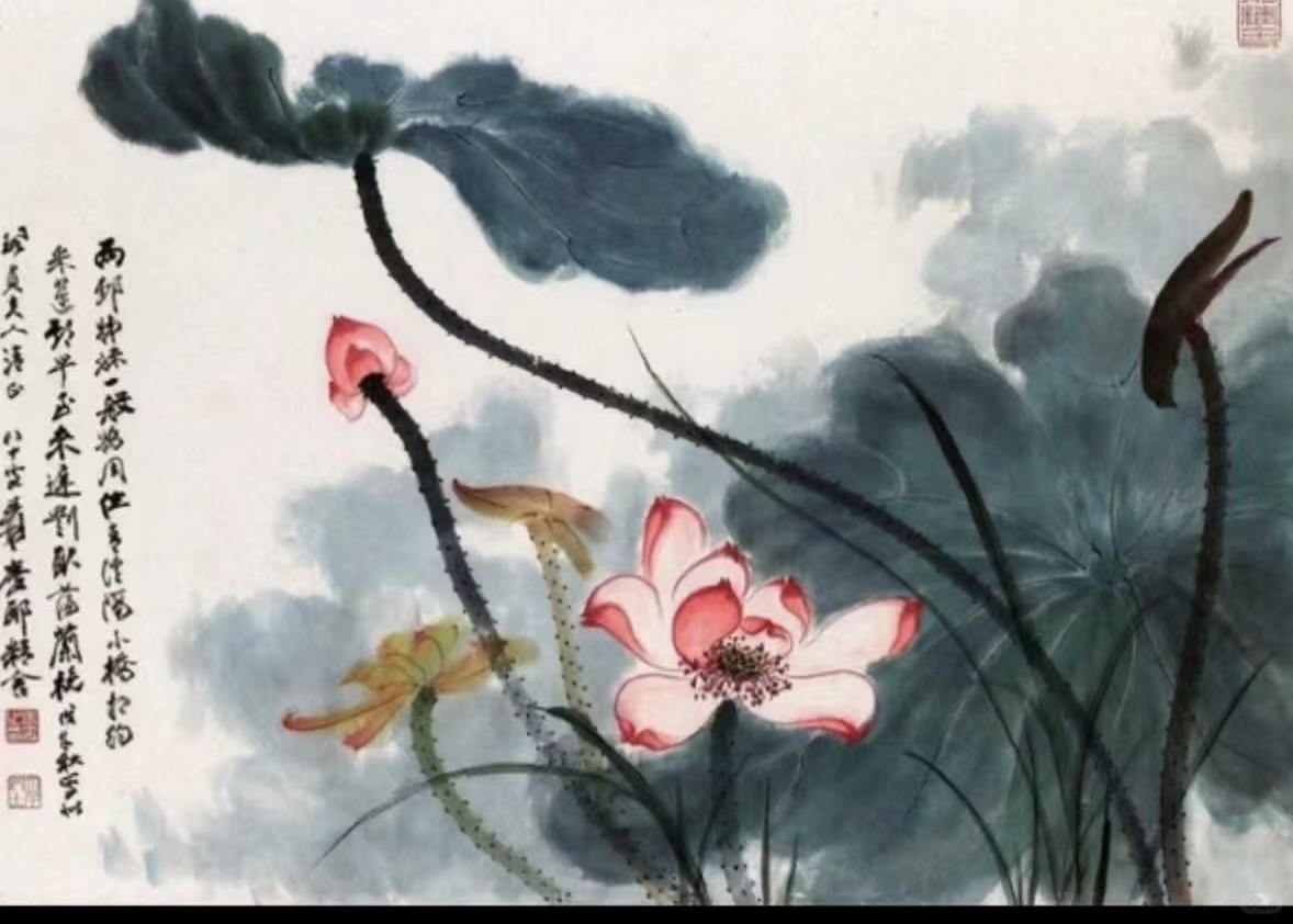 艺术装置创作 | 张大千荷叶图