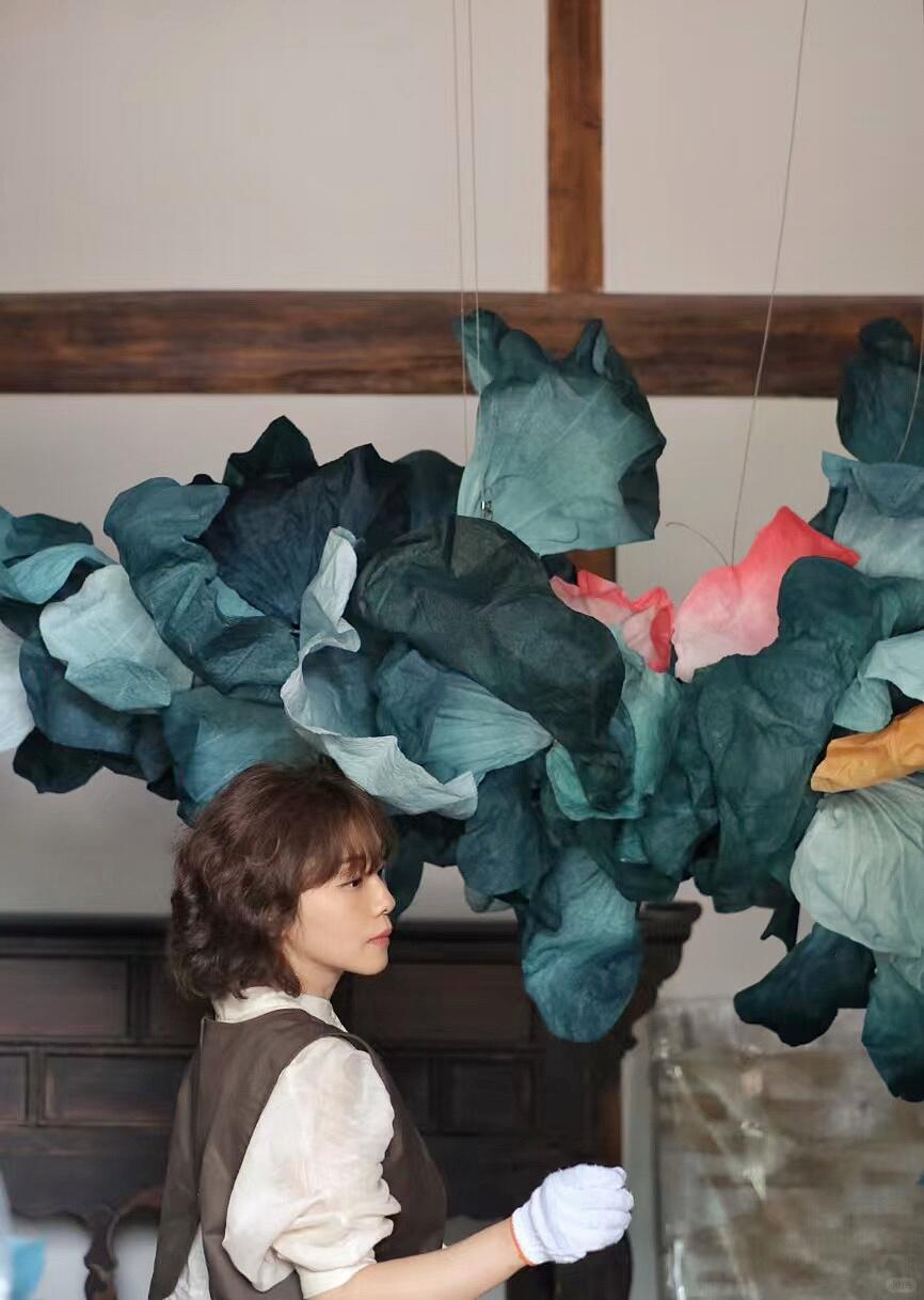 艺术装置创作 | 张大千荷叶图 - 图片2