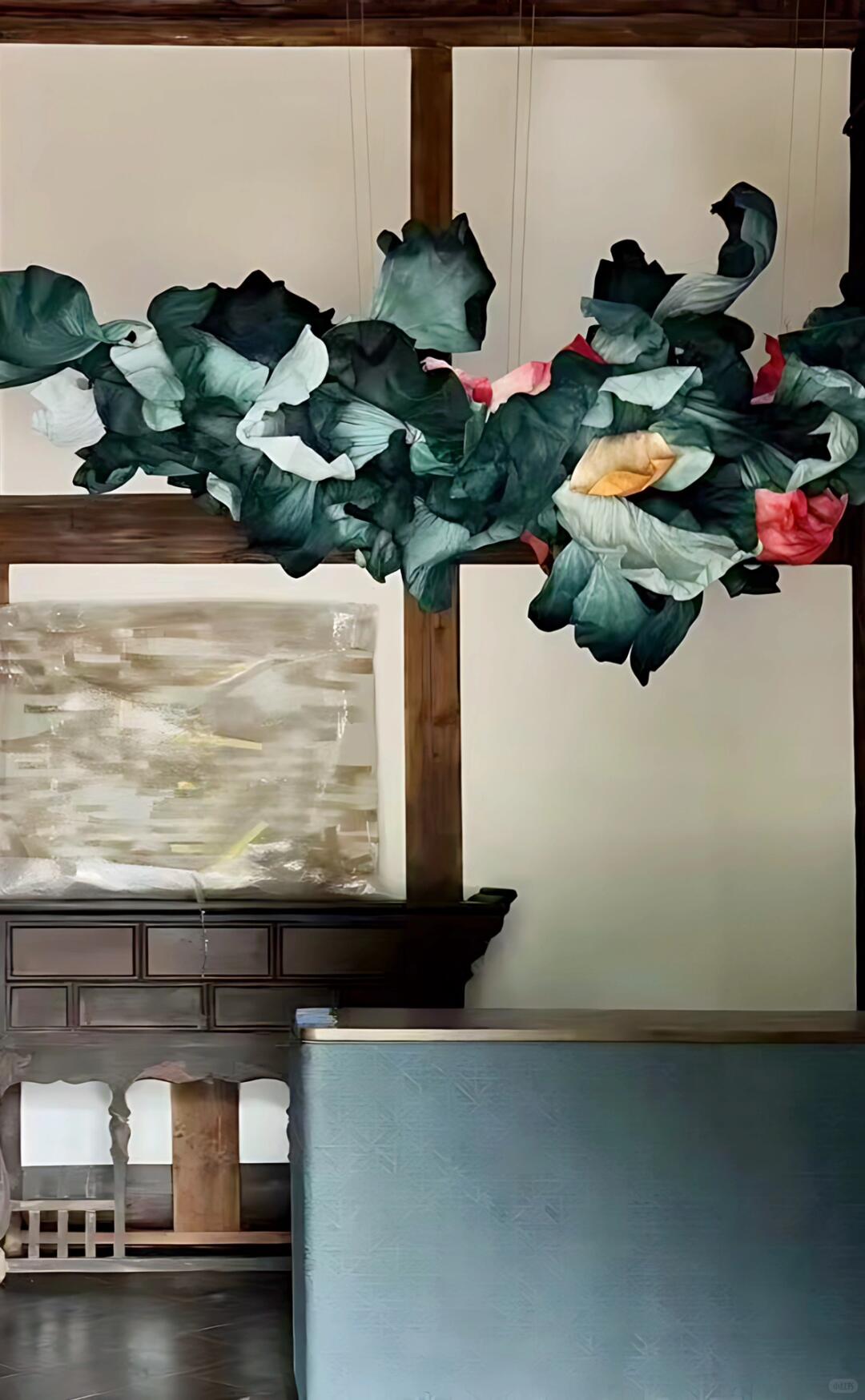 艺术装置创作 | 张大千荷叶图 - 图片4