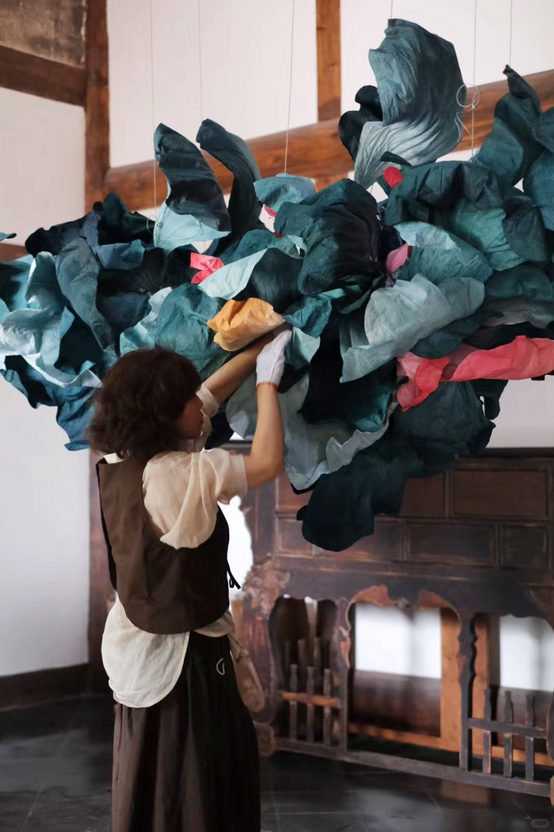 艺术装置创作 | 张大千荷叶图 - 图片7