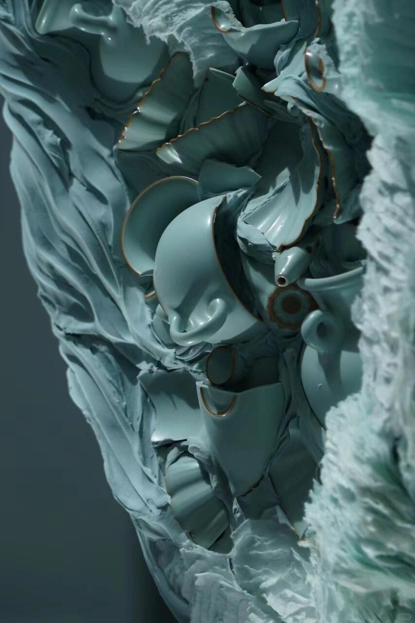 用千片碎汝瓷,刻画唯美宋代美学 | 装置艺术 - 图片15