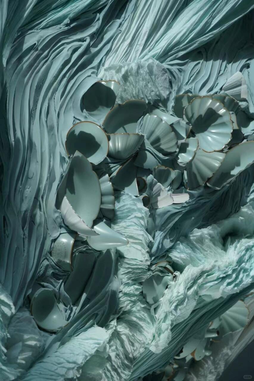 用千片碎汝瓷,刻画唯美宋代美学 | 装置艺术 - 图片17